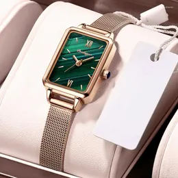 Wristwatches POEDAGAR Luxury Women Quartz Watches High Quality Waterproof Ladies Wristwatch Stainless Steel Mesh Simple Clock Watch For