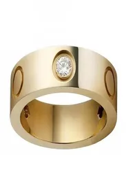 Love Screw Ring Men039s Band Rings 3 Diamonds Classic Designer Jewelry Women Titanium Steel Alloy GoldPlated Never Fade Not Al2454324