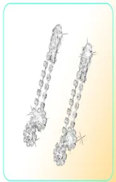 Amandabridal Silber Strass Party Weihnachtsgeschenk Bling Hochzeitsaccessoires Brautschmuck Sets Haar Kopfschmuck Diamant Halskette2523363