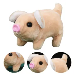 Pluszowe lalki Piggy Plush Bark Walk Pluszowa lalka pełzająca świnia pluszowa zabawka drganie nosem machanie ogonem kojącym prezent dla dzieci dzieci 230922