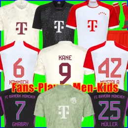 23 24 Kane Musiala Soccer Jersey Player Version de Ligt Sane Gnabry Goretzka Muller Davies Kimmich Football Shirt Men Kids Kit 2023 2024 Tredje 3: e