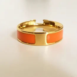 Ny högkvalitativ designer Design Titanium Ring Classic Jewelry Men and Women Par Rings Modern Style Band 86DC#