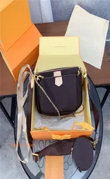 Luxurys Designers Chain Bags 3 in 1 wallets cross body shoulder bags pochette purse straps Casual female zipper popular flap lady 9509284