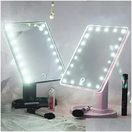 Mirrors Creative Adjustable Led Makeup Bathroom Desktop Decorative Touch Dimmable Switch Cosmetic Storage Stand 20220905 E3 Drop Del Dhgqo