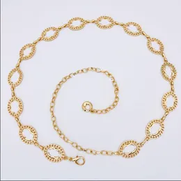 Luxury Brand Waist Chain Premium Double Letter Metal Rose Gold Silver Waistchain Versatile Women Dress Accessories Girdle Chains Waistband