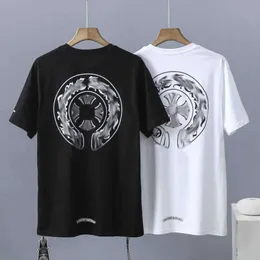 Fashion Luxury Men's t Shirt Ch Hearts Brand T-shirts Designers Men Women Tops Tees Horseshoe Sanskrit Cross Print Classics T-shirt Short Sleeve Tshirts 8T6L