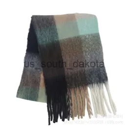 Lenços Tonglu Cinto Industrial Único Mesmo Estilo Arco-íris Lenço Lenço Feminino Espessado e Quente Imitação Mohair Xaile Pescoço X0922