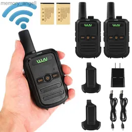 Walkie Talkie WLN KD-C51ミニポータブルハンドヘルドワイヤレスハイパワートーキートーキープロフェッショナルFMトランスミッターレシーバー双方向ラジオアダプターHKD230922