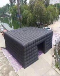 New arriver black 8x8x38m black cube tent inflatable cubic marquee house square party cinema building customized5941417