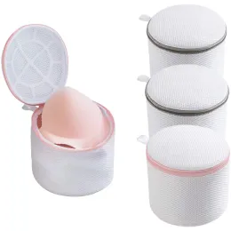 4 개 세탁소 세탁 메쉬 양말 의류 속옷 주최자 세탁 브라 가방 세탁기 보호 네트 메쉬 백