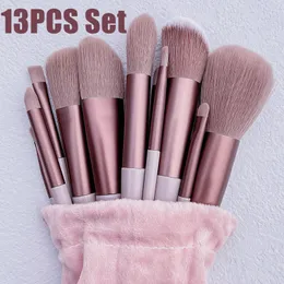 Makeup Brushes Tools Set kuas rias wajah 13 buah kosmetik Eyeshadow bedak campur kecantikan alat lembut 230922