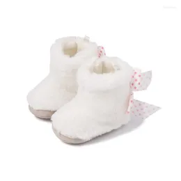 最初の歩行者生まれのブーティー冬の暖かい靴女の子幼児ソフトソールの通気性のある子供0〜18ヶ月