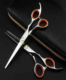 professional japan 440c 6 inch hair scissors set cutting barber makas haircut hair scissor thinning shears hairdressing scissors7641639