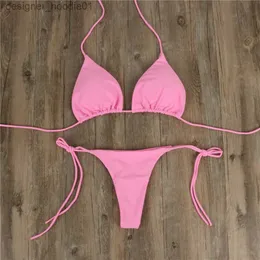 Mulheres Swimwear Biquíni Sutiã Ar Calcinha Mulheres Nova Sexy Cintura Baixa Thongzilian Conjunto Maiô Pushup Acolchoado Tanga Duas Peças Swimwear Beachwear Maiô Femme L230