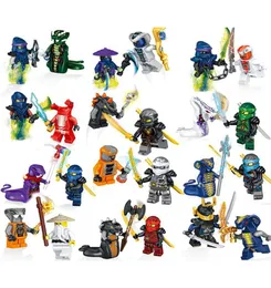 24 pcs Ghost Evil Ninja Minifigs Mini Action Figure Pythor Chop rai Mezmo Serpentine Army Building Blocks Toy1946550