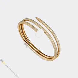 Nail Jewelry for Women Diamond-pave Designer Bracelet Titanium Steel Gold-plated Never Fading Non-allergic,sier Bracelet, Store/21621802