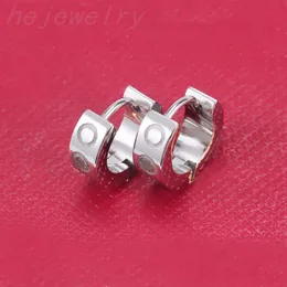 Titanium steel love earring stud small earing simple fashion diamond circle lady jewelry gift small popular daily luxury earrings delicate ornament zb015