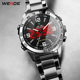 Weide Men's Digital Display Quartz Movement Auto Date Business Black Dial Wristwatch Waterproof Clock Military Relogio Mascul2287