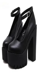 Модельные туфли FANAN, весна-лето 2021, повседневные сексуальные туфли на высоком каблуке Ruslana Korshunova, туфли-лодочки на платформе и толстом каблуке, черный, белый цвет, размер 429619915