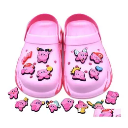 Shoe Parts Accessories Charms Wholesale Childhood Memories Pink Elf Cute Ees Game Cartoon Clog Pvc Decoration Buckle Soft Rubber C Dro Dhlm5
