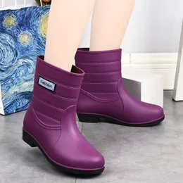 Rain Boots Rubber Boots For Women Rain Shoes Comfort Slip-on Waterproof Galoshes Woman Water Shoes Gummi Rain Boots Botas de Lluvia 230922