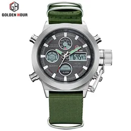 أفضل العلامة التجارية Goldenhour Fashion Trend Mens Watch Relogio Hombre Automatic Sport Man يشاهد الساعات العسكرية الذكور Relogio Masculino284J