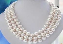 Whole TRIPLE STRANDS 1213mm south sea baroque white pearl necklace18 inch 19 inch 20 inch S9252913492