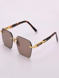 Sunglasses Glass Rimless Man Woman Natural Crystal Stone Lens Hexagon Sun Glasses Anti Eye Dry Scratch UV400 Goggles5695821