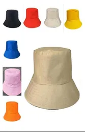 Fisherman Leisure Bucket Hats Solid Color Fisherman Hat Wide Brim Summer Cap Sunshade Caps 8 Colors BBA119013244