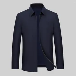 Herrjackor Business Jacket Stylish Suit Coat Business-Ready Zipper Packet Anti-Wrinkle Long Sleeve For Spring Fall