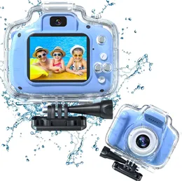 Toy Cameras Children Waterproof Camera 2 Inch Lcd Screen Kids Digital 1080P Underwater Video Recorder Pography Toys Birthday Gift 230922
