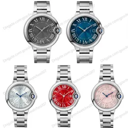 Damenuhr, automatisch, mechanisch, 33 mm, rotes Zifferblatt, 40 mm Herrenuhr WSBB0060, Lederarmband, watchs266R