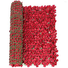 Decorative Flowers Artificial Flower Wall Panels Floral Backdrop Garden Fence Vine Privacy Wedding Party Bridal Shower Decoration