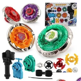 Beyblades Metal Fusion Burst Set Toys with Dual Launchers Hand Bayblade Spinning Tops Toy Bey Blad Classic Childrens Gift X0528 DRO DHZ0R