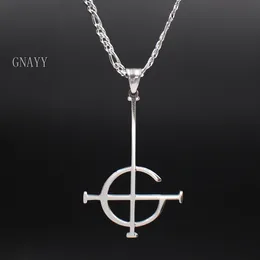 mens jewelry Punk Roker Ghost B C Nameless Ghoul Necklace Stainless Steel Men 35 50mm Pendant merch logo symbol jewelry288h