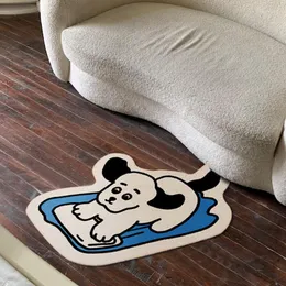 Carpets Cute Dog Repair Carpet Bedroom Bedside Blanket Home Living Room Special-shaped Coffee Table Floor Mat Decoration