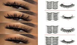 3D Mink Reusable False Eyelashes 100 Real Siberian 3D Mink Hair Strip False Eyelash Full Long Individual Eyelashes Mink Lashes Ex1318745