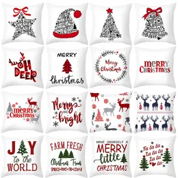 Christmas Decorations 45x45cm Cushion Cover Merry Decoration For Home 2023 Xmas Noel Navidad Cristmas Ornament Year Gift 2024 230923