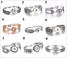 Moda 18mm bottone a pressione braccialetto gioielli fai da te zenzero a scatto metallo argento braccialetti braccialetto adatto uomo donna regali1037837