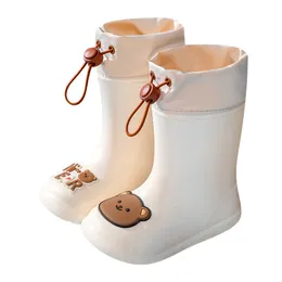 Rain Boots Cartoon Children Rain Boots Smittbarn Vattentäta barn Skor Eva Lätt varma barn Vattenskor Non-Slip för Four Seasons 230922