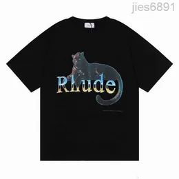 2023 Summer Mens T-shirts Womens Rhude Designers for Men Tops Letter Polos Embroidery Tshirts Clothing Short Sleeved Tshirt Large Teesssxw41