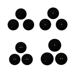 Squash rackets svarta robusta och hållbara gummiprofessionella bollar kombination av uppsättningar är långlastande dubbel gul dot 230922