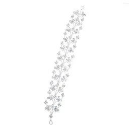 Fermagli per capelli Fiore fatto a mano con zirconi Fascia per la sposa Cristalli Copricapo da donna Accessori per tiara da sposa