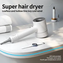 Hair Dryers Leafless Dryer Professional With Flyaway Attachment Negative Ionic Premium Multifunction Salon Style Tool 230922
