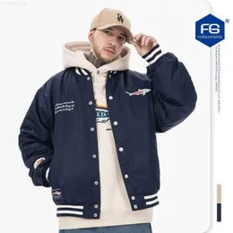 Men's Jackets Fgss Wear | 2023 Autumn/winter New American High Street Shark Letter Embroidered Baseball Jersey Casual Couple Jacket53gm