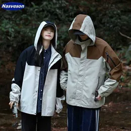 Three Defense Technology Charge Coat Men's Spring and Autumn Outdoor High Street Mountain Couple Wear Windproof Hooded Jacket Mendfok