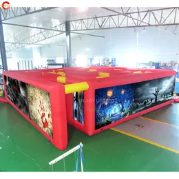 wholesale 9x9x2m (29x29x6.5ft) Free Ship Outdoor Activities scary skull printing Halloween inflatable maze tag arena game for sale