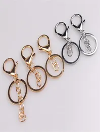 30pcslot Keychains Key Chains Jewelry Findings Components Gold Silver Plated Lobster Clasp Keyring Making Supplies Diy Jewelry3207106