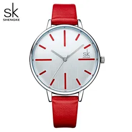 Shengke Luxury Quartz Women Watches Brand Fashion Leathies Watch Clock lelogio feminino for girl female wristwatches241m