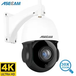 IP -kameror 8MP 4K PTZ Camera 30X Optical Zoom WiFi Outdoor Human AI Auto Tracking Poe CCTV P2P Audio Surveillance Camhi 230922
